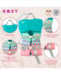 Roxy Infant Life Vest Uscg Approved with Quick-Release Buckles and Leg Strap, Upright Flotation for Fishing, Boating and Kayaking
