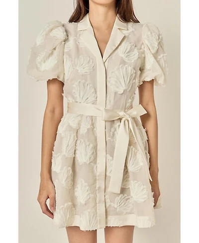 English Factory Women's Shell Mini Shirt Dress