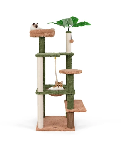 Cozito Cat Tree Multi-Level with Scratching Posts Plush Perch Toy