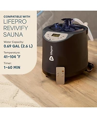 LifePro Sauna Steamer Machine 2.6L with Remote & App Control - 1200W Portable Steam Sauna Generator for Tent or Steam Room