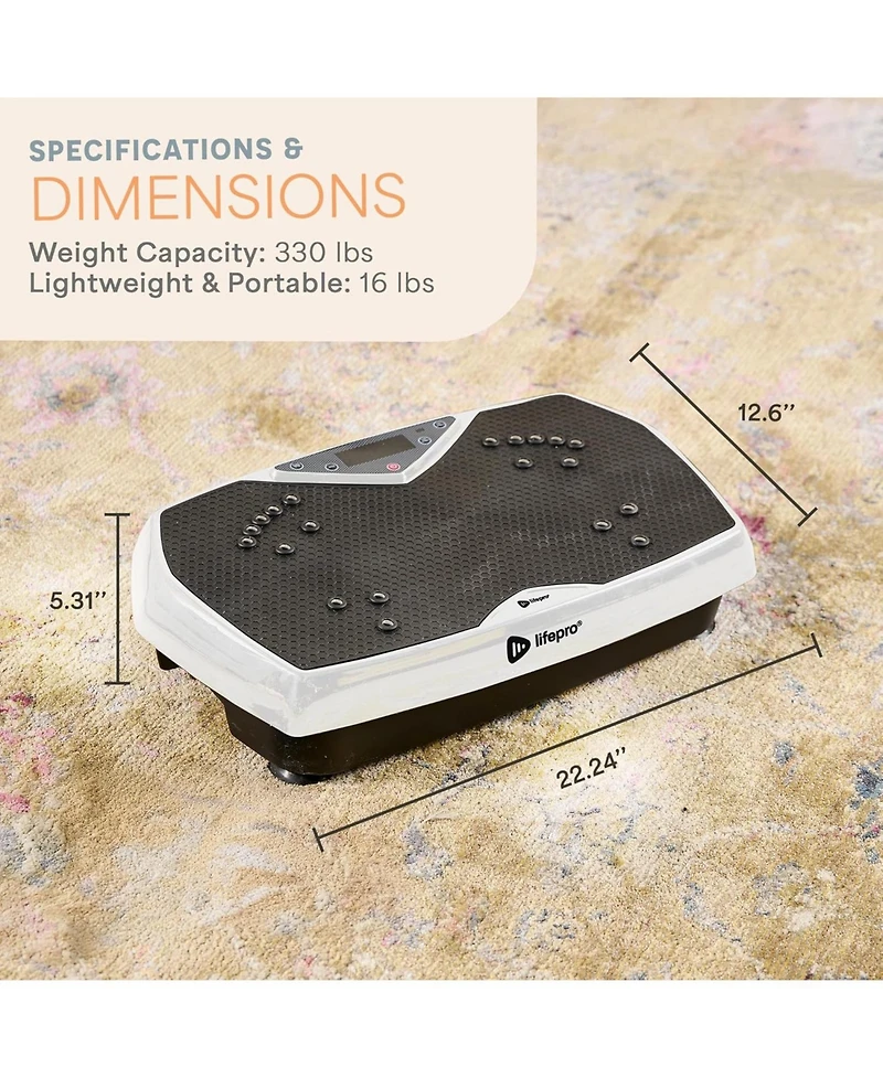 Lifepro Vibration Plate Exercise Machine with Magnetic Acupoints - Full Body Vibration Platform Lymphatic Drainage Massager