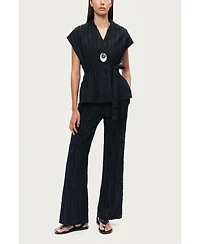 Nocturne Women's Textured Belted Vest