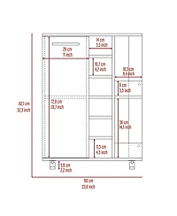 flynama Wenge 2-Shelf 6-Bottle Bar Cart with Division