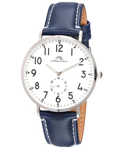 Porsamo Bleu Men's Rowan Genuine Leather Band Watch 1471BROL