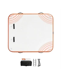 Gouun 6 x 5 ft Inflatable Floating Dock Platform with Carry Bag