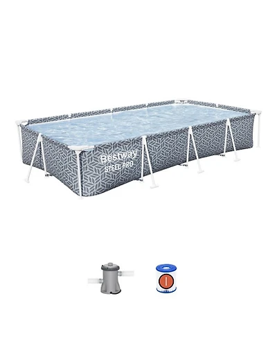 Bestway 12' x 6'7" x 26" Steel Pro Above Ground Swimming Pool Set