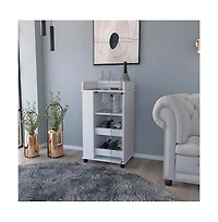 flynama Beaver Bar Cart with Two-Side Shelves