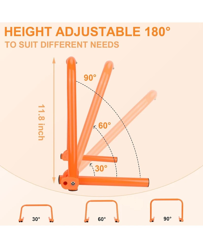 Hikeen Speed Training Hurdles, Adjustable Agility Training Hurdles for Football, Basketball, Soccer Hurdles Training Equipment Set of 6 with Bag