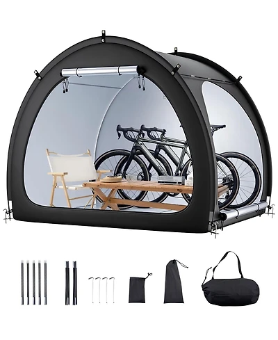 Gouun Outdoor Bike Storage Tent for 4 to 5 Bicycles with Dual Doors