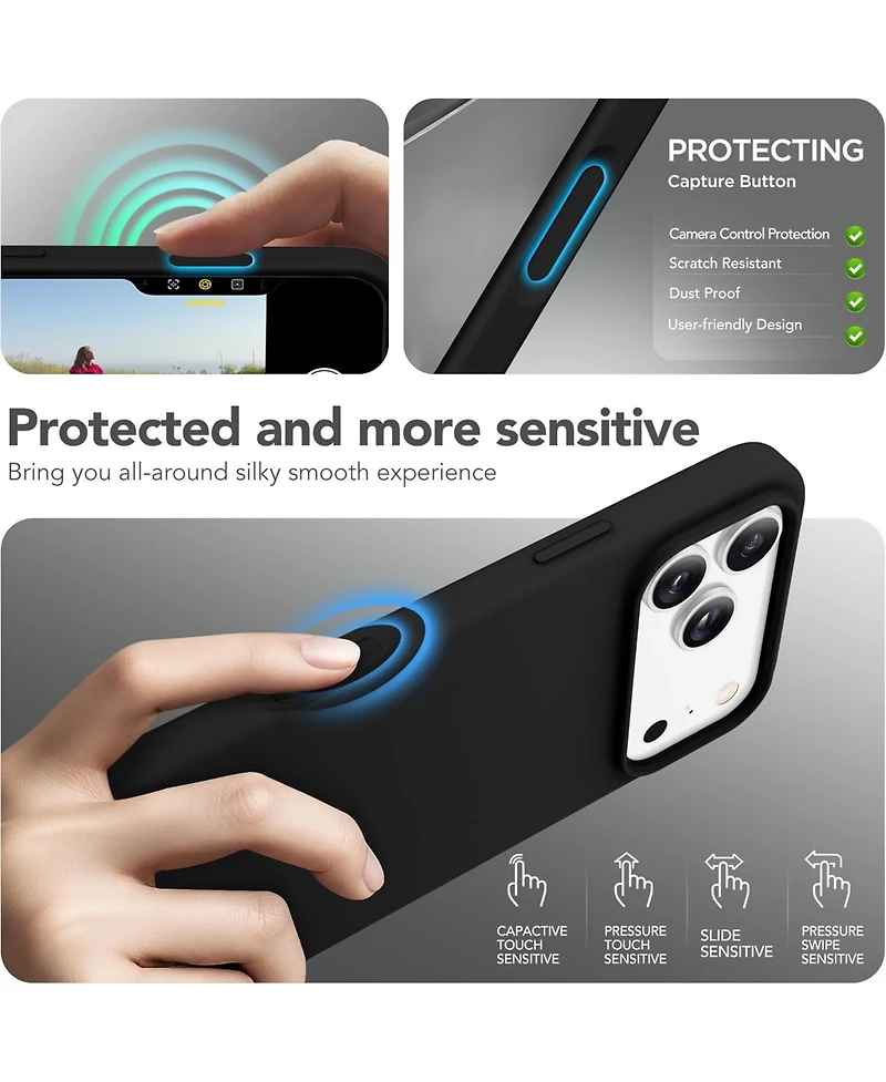 Gonez Magnetic for iPhone 17 Pro Max Case, Compatible with MagSafe, Liquid Silicone Anti-Scratch Shockproof Protective Phone Case