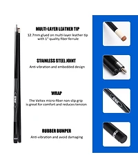 Gse Games & Sports Expert Piece Slick Fiberglass Graphite Composite Billiard Pool Cue Stick for Men/Women