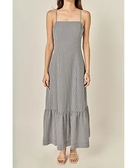 English Factory Women's Gingham Maxi Dress