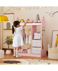 Gouun Closet with Dual Hanging Sections and Doors