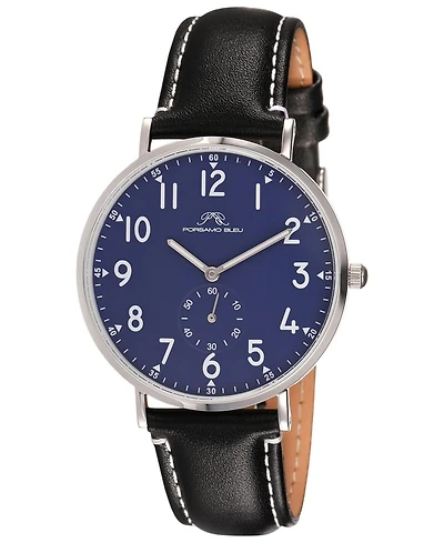 Porsamo Bleu Men's Rowan Genuine Leather Band Watch 1471DROL