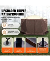 Gouun 11.5 x 11.5 ft Pop-Up Gazebo Screen Tent with Privacy Panels