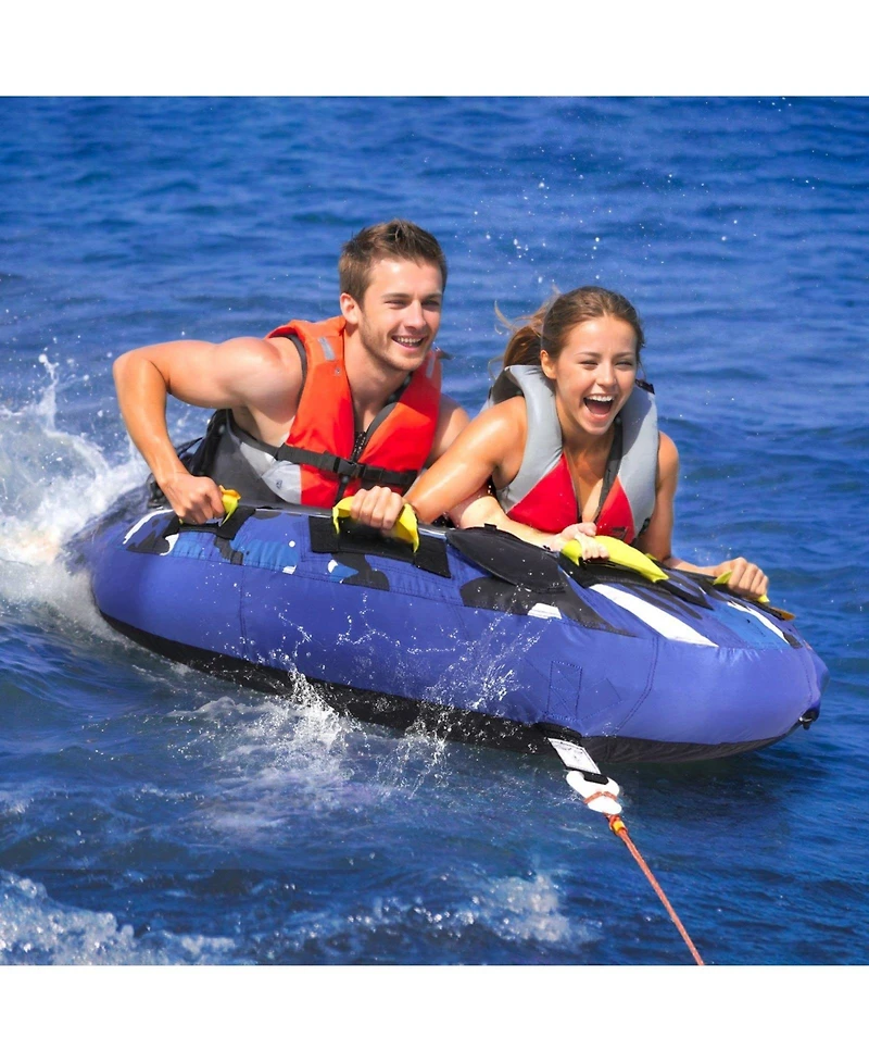 Mecale Inch Round Rider Towable Boat Tube with Nylon Cover