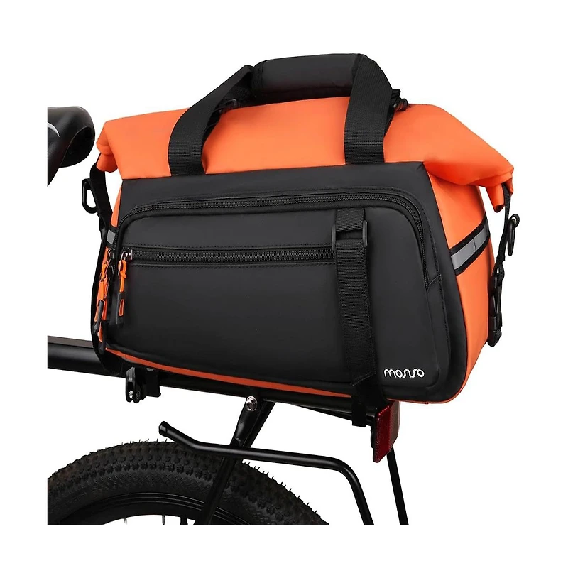 Hikeen Bike Rack Bag Expandable 13L to 24L Bicycle Rear Trunk Bag with Shoulder Strap Waterproof Cycling Storage for Commuting Travel