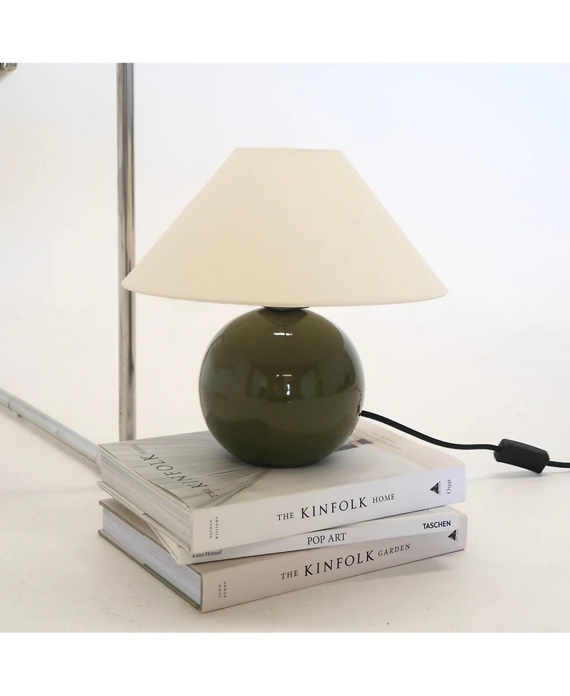 Fiona Classic Ceramic Led Table Lamp with Fabric Empire Shade