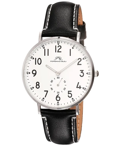 Porsamo Bleu Men's Rowan Genuine Leather Band Watch 1471AROL