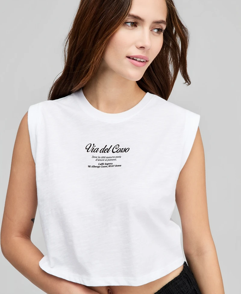 And Now This Women's Graphic-Print Muscle Tank Top, Macy's Exclusive