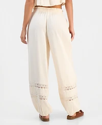 And Now This Women's Cotton Crochet-Trim Jogger Pants, Macy's Exclusive