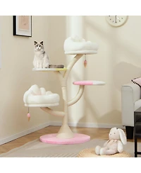 Cozito Cat Tree Multi-Layer Tower with 2 Perches Plush Fabric
