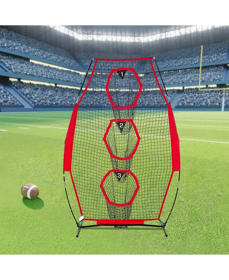 Mecale 8 x 4 Football Throwing Net with 5 Target Pockets