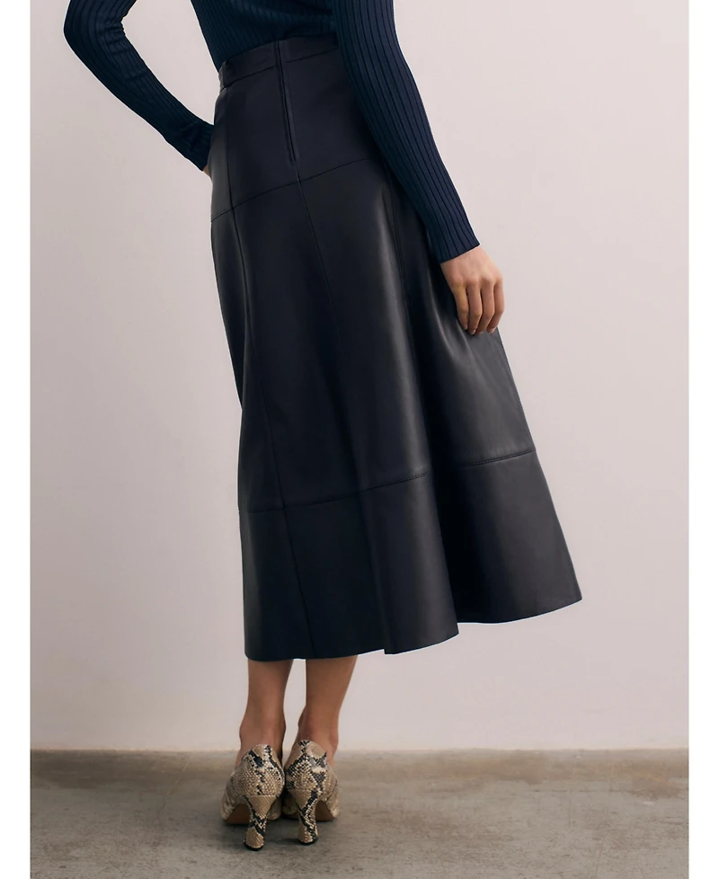 The Fold Women's Andalo Leather Skirt