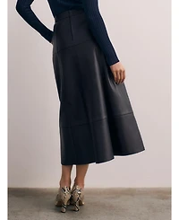 The Fold Women's Andalo Leather Skirt