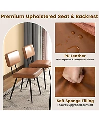 Sugift Dining Chair Set of 2 with Padded Backrest and Seat