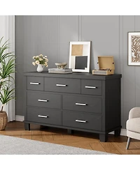 gaomon Bedroom 7 Drawer Dresser, Chest of Drawers with Metal Handles, Engineered Wood Storage Organizer.