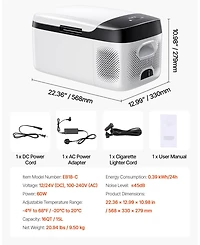 Mecale 16 Quart Portable Car Freezer with App Control 60W for Camping