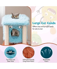 Cozito Cat Tower Monster-Themed with Hanging Condo Long Plush