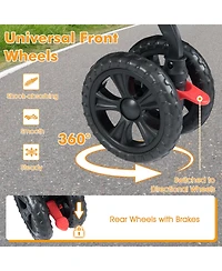 Cozito Foldable Double Pet Stroller with Sunshade and Basket