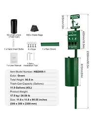 Cozito Dog Waste Station 11.5 Gal Hand Wash Dispenser Outdoor