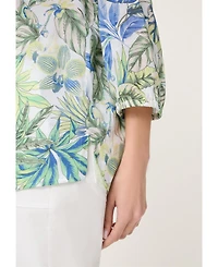 Olsen Women's Botanical Print Tunic Shirt