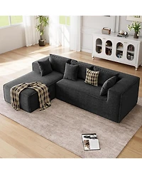 gaomon Modular Sectional Couches for Living Room, Cloud Couch with Deep Seat, 106.7 L-Shape Sofa Chaise, Upholstered