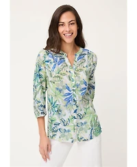 Olsen Women's Botanical Print Tunic Shirt