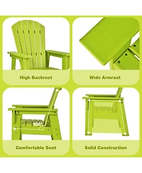 Sugift Kids Adirondack Chair with Ergonomic Backrest for Outdoor Use