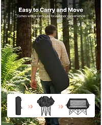 Mecale Double Camping Chair for Two 660 lbs with Dual Cup Holders