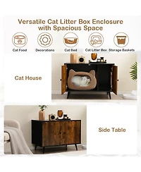 Cozito Cat Litter Box Enclosure Industrial Divider Side Entry