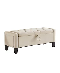 Streamdale Furniture Storage Ottoman Bench with Safety Hinge
