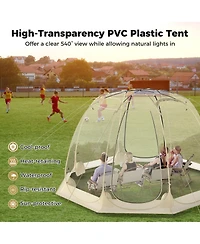 Sugift 8.5 ft x 8.5 ft Transparent Pvc Pop Up Bubble Tent Screen House