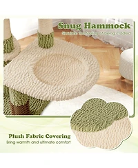 Cozito Cat Tower 38 in Multi-Level Aesthetic with Condo and Bed