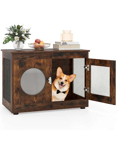 Cozito Dog Crate Furniture Style with Window and Lockable Door