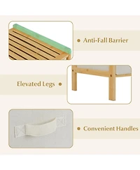 Sugift Fabric Dresser with 6 Drawers with 6 Folding Fabric Bins for Bedroom Living Room.