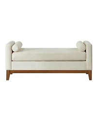 Streamdale Furniture Boucle Upholstered Ottoman/Bench with Pillows