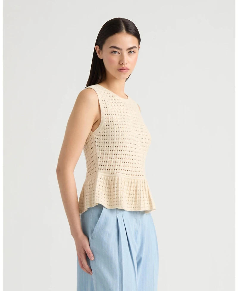 Nvlt Women's Sleeveless Peplum Sweater