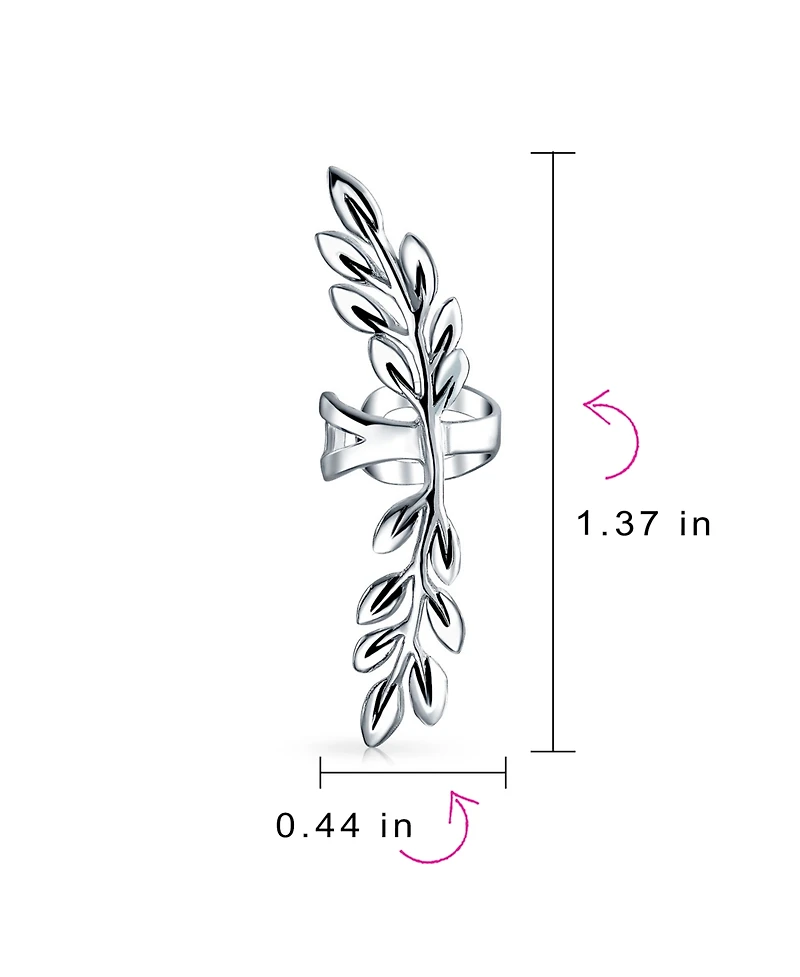 Bling Jewelry Climber Cartilage Leaf Ear Cuffs Wrap For Non Pierced Earrings