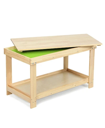 Gouun Solid Wood Kids Multifunctional Activity Play Table